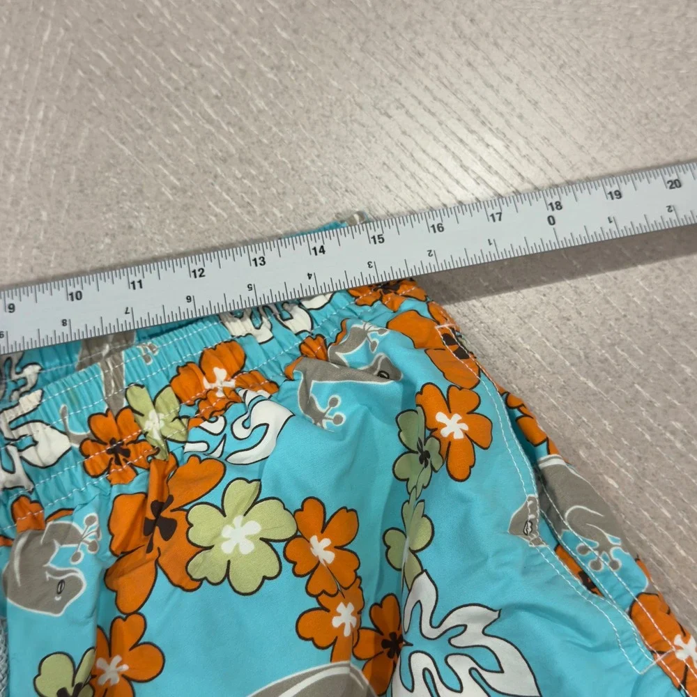 Vilebrequin Men's XXL Floral Poppies & Geckos Mesh Lined 4.5